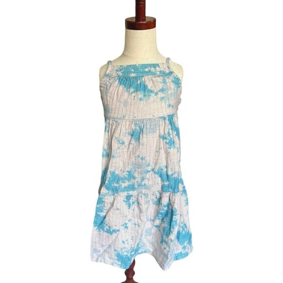 Toddler Girls Cat & Jack Metallic Fleck Tie Dye Dipped Sleeveless Dress - Sz 5T - Picture 1 of 1